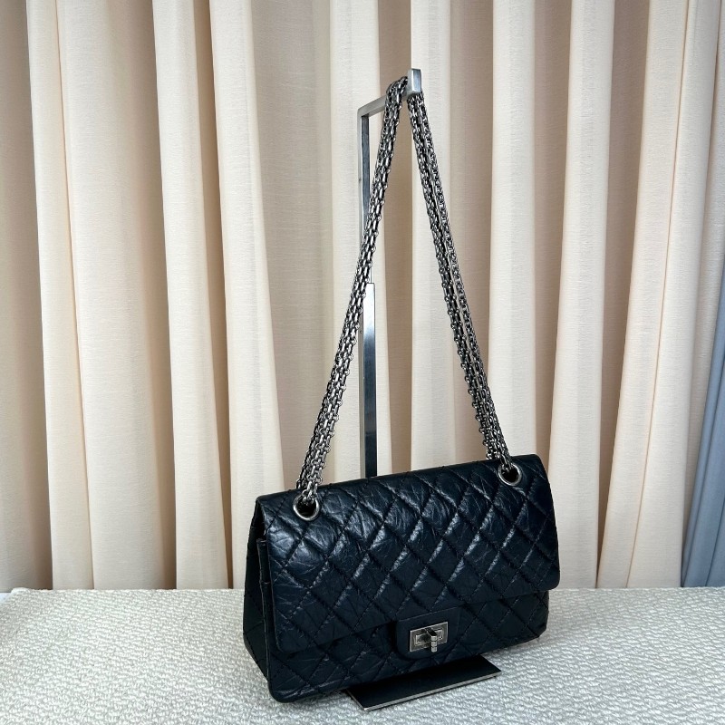 香奈兒CHANEL黑銀鏈條包 經典菱格紋 容量實用 日常百搭 可單肩可斜挎-2