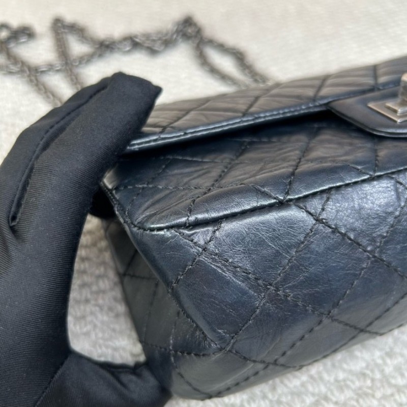 香奈兒CHANEL黑銀鏈條包 經典菱格紋 容量實用 日常百搭 可單肩可斜挎-9