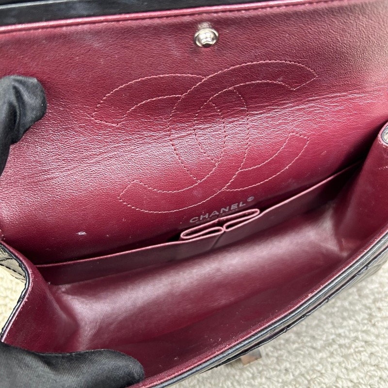 香奈兒CHANEL黑銀鏈條包 經典菱格紋 容量實用 日常百搭 可單肩可斜挎-11