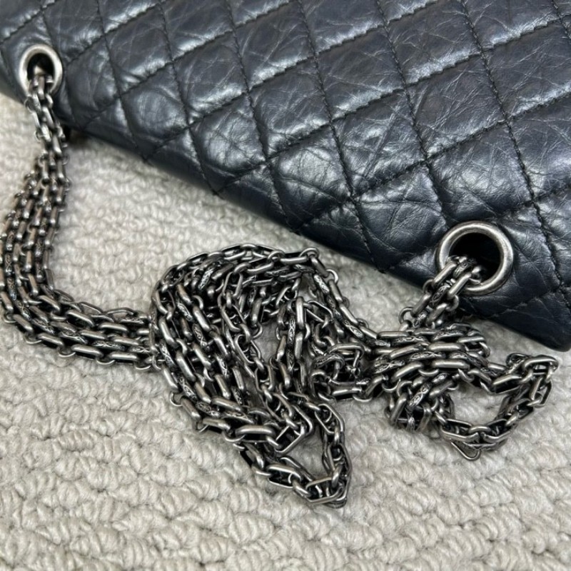 香奈兒CHANEL黑銀鏈條包 經典菱格紋 容量實用 日常百搭 可單肩可斜挎-16