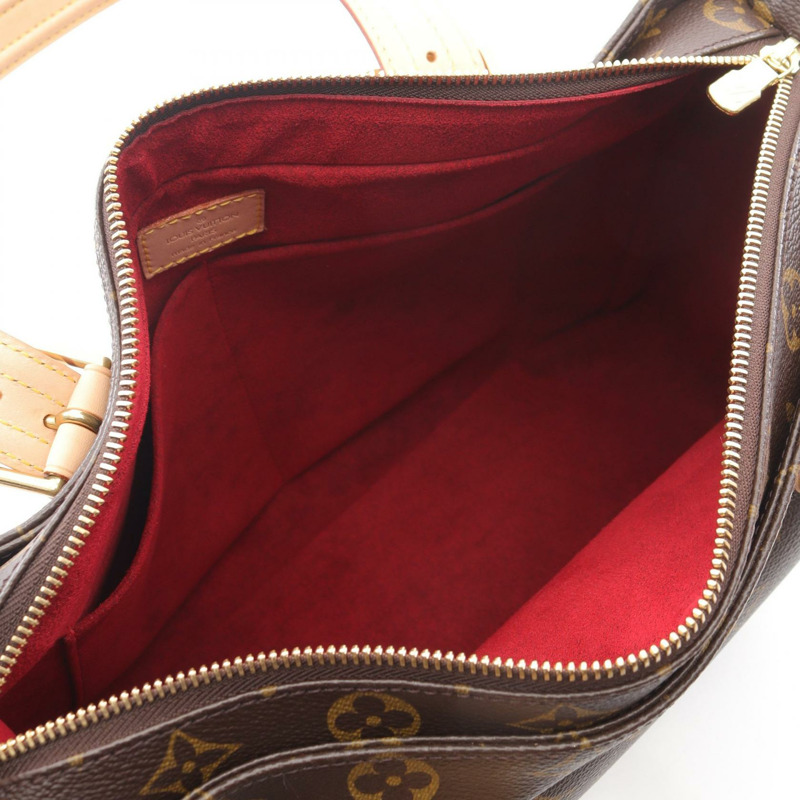 棕色 原花 帆布 Multiple Cite 肩背包【LOUIS VUITTON LV 路易威登】 M51162-2