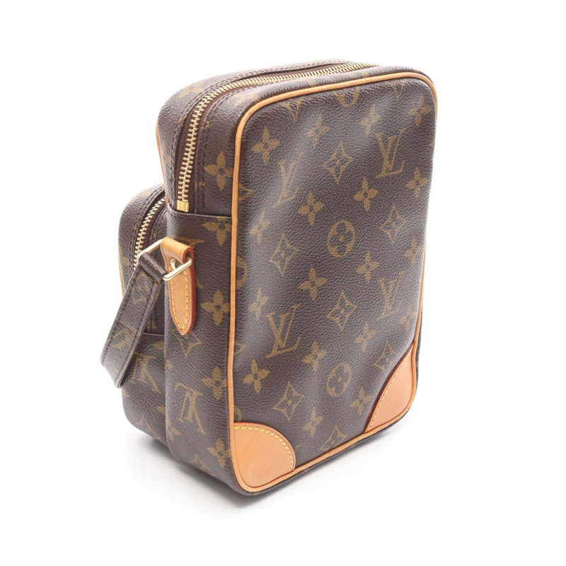 棕色 原花帆布 Amazone 肩背包【LOUIS VUITTON LV 路易威登】 M45236-1
