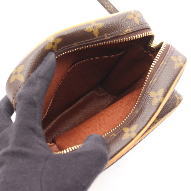 棕色 原花帆布 Amazone 肩背包【LOUIS VUITTON LV 路易威登】 M45236-2