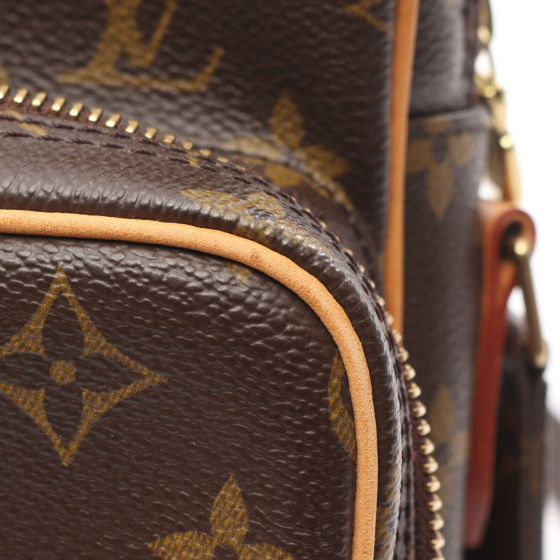 棕色 原花帆布 Amazone 肩背包【LOUIS VUITTON LV 路易威登】 M45236-5