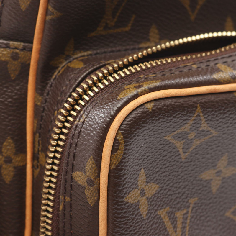 棕色 原花帆布 Amazone 肩背包【LOUIS VUITTON LV 路易威登】 M45236-6