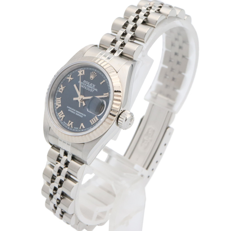 藍色錶盤 18K 白金 不鏽鋼 蠔式恆動 日誌型 Datejust 26 腕錶【Rolex 勞力士】 79174-1