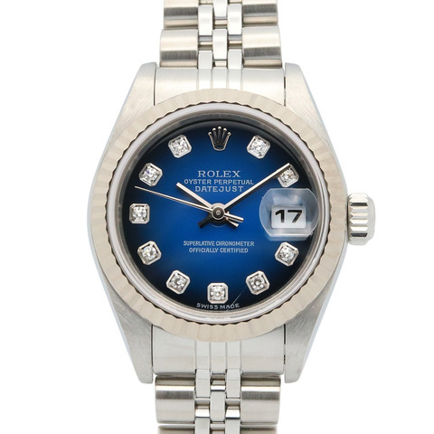 藍色錶盤 18K白金 鑽石 不鏽鋼 Datejust 自動上鍊 腕錶 #79174G【ROLEX 勞力士】 79174G
