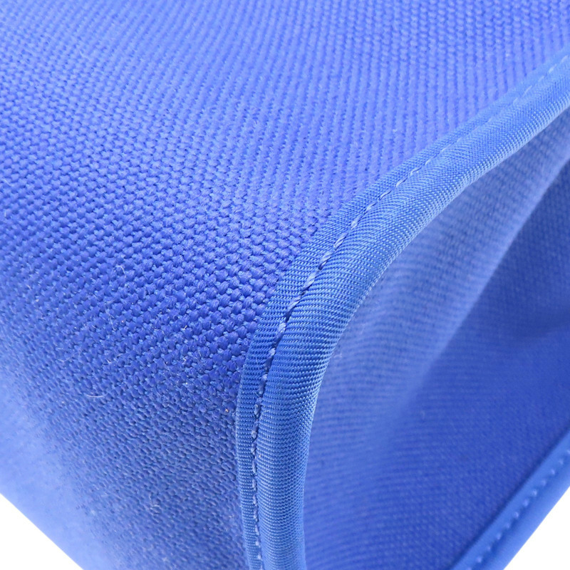 電光藍帆布 棕色牛皮 Herbag Zip 31 肩背包 C刻 (無鎖頭)【HERMES 愛馬仕】 H078971CKAT-12