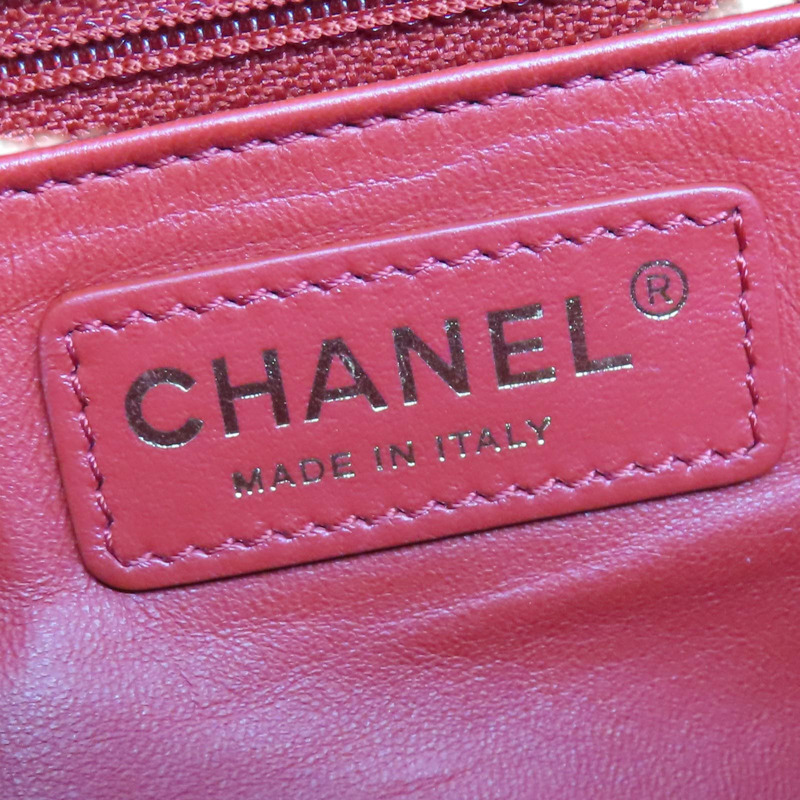 紅色 菱格紋 羊皮 Easy Carry Flap 两用包 金釦 (無卡)【CHANEL 香奈兒】-6