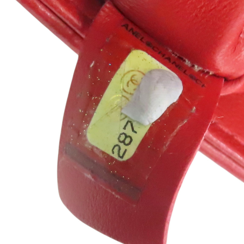 紅色 菱格紋 羊皮 Easy Carry Flap 两用包 金釦 (無卡)【CHANEL 香奈兒】-7