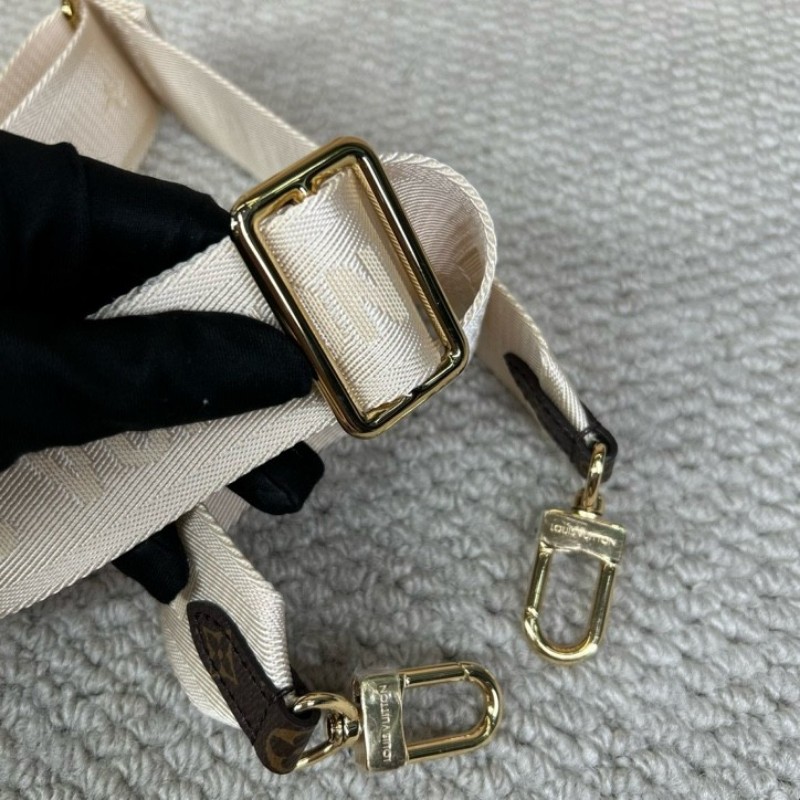 wwh bj LV路易威登onthego橫版老花托特包 經典老花配棕色皮革 金色五金配件 寬肩帶 可單肩可斜挎可手提 容量實用 日常通勤百搭-20