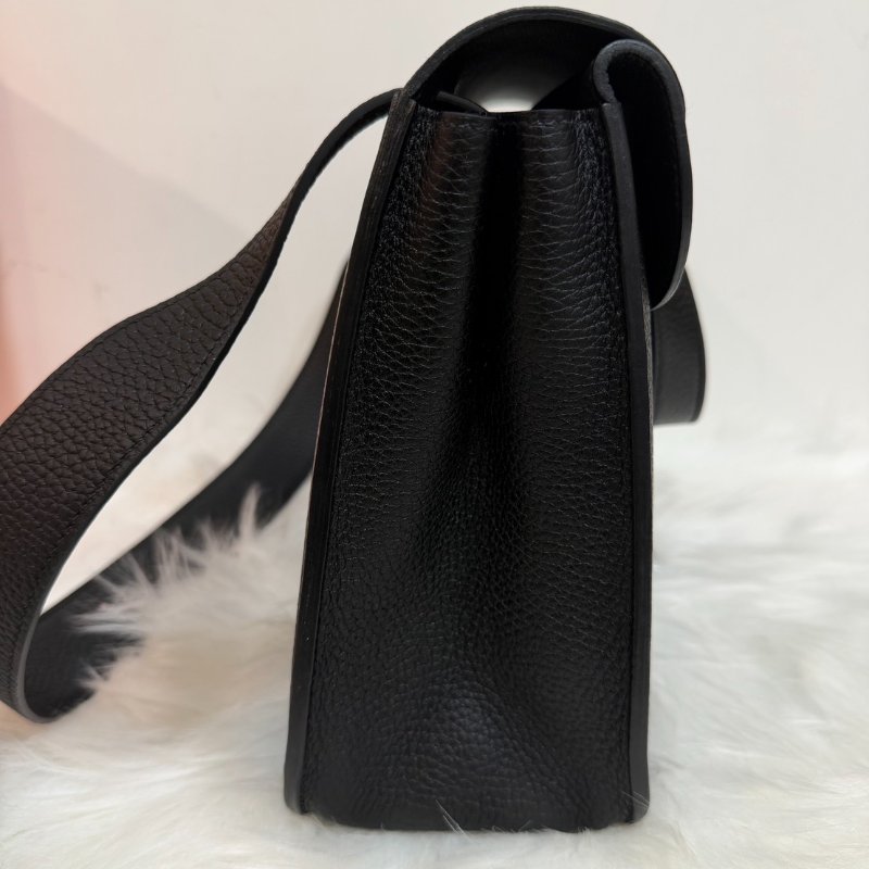 現貨誠可議Hermes halzan31 黑銀 99新配件塵袋盒子購證-4