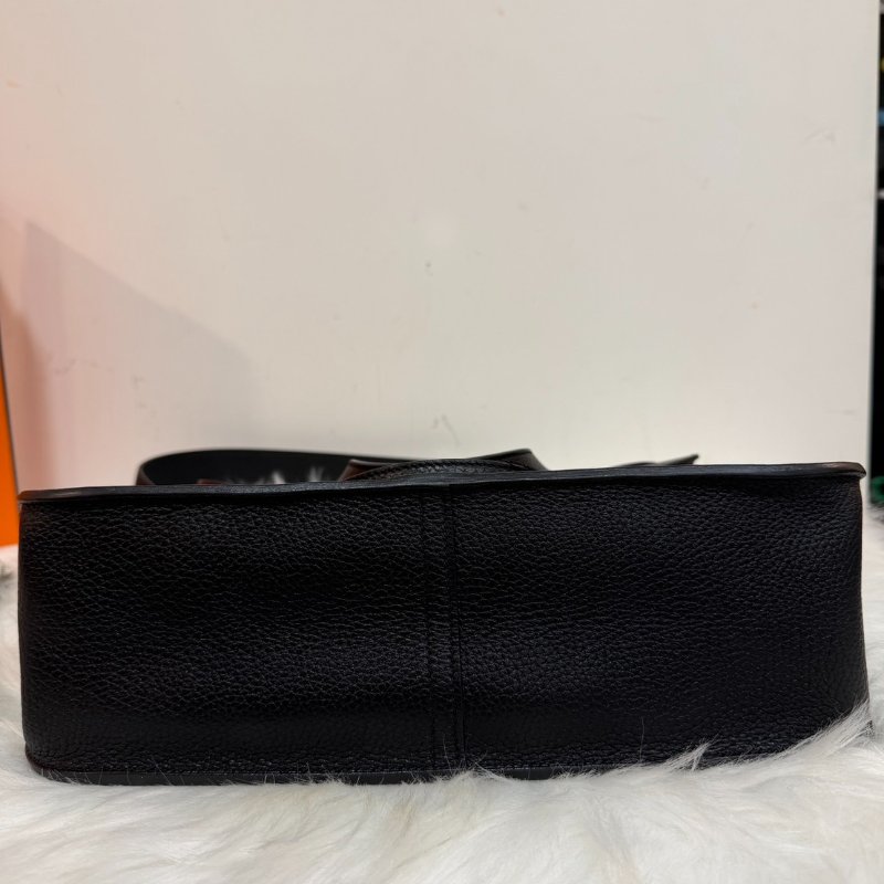 現貨誠可議Hermes halzan31 黑銀 99新配件塵袋盒子購證-6