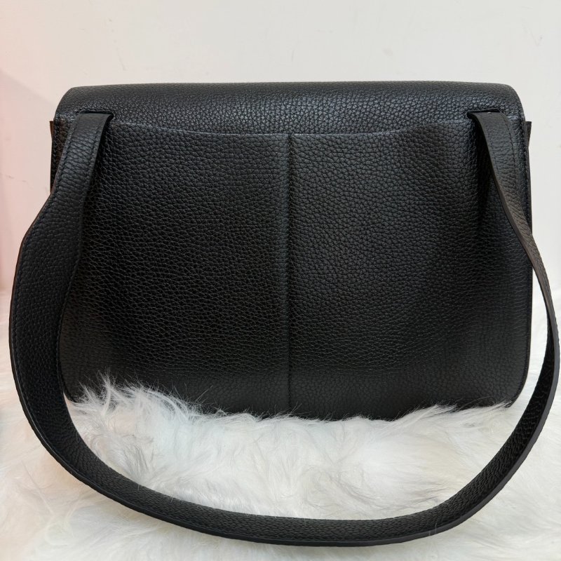 現貨誠可議Hermes halzan31 黑銀 99新配件塵袋盒子購證-8