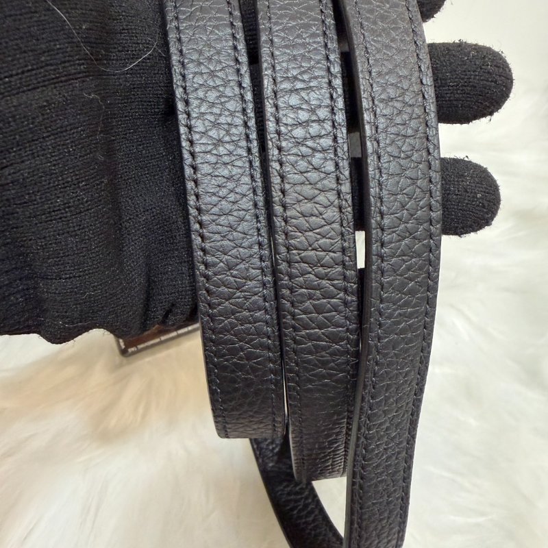現貨誠可議Hermes halzan31 黑銀 99新配件塵袋盒子購證-9
