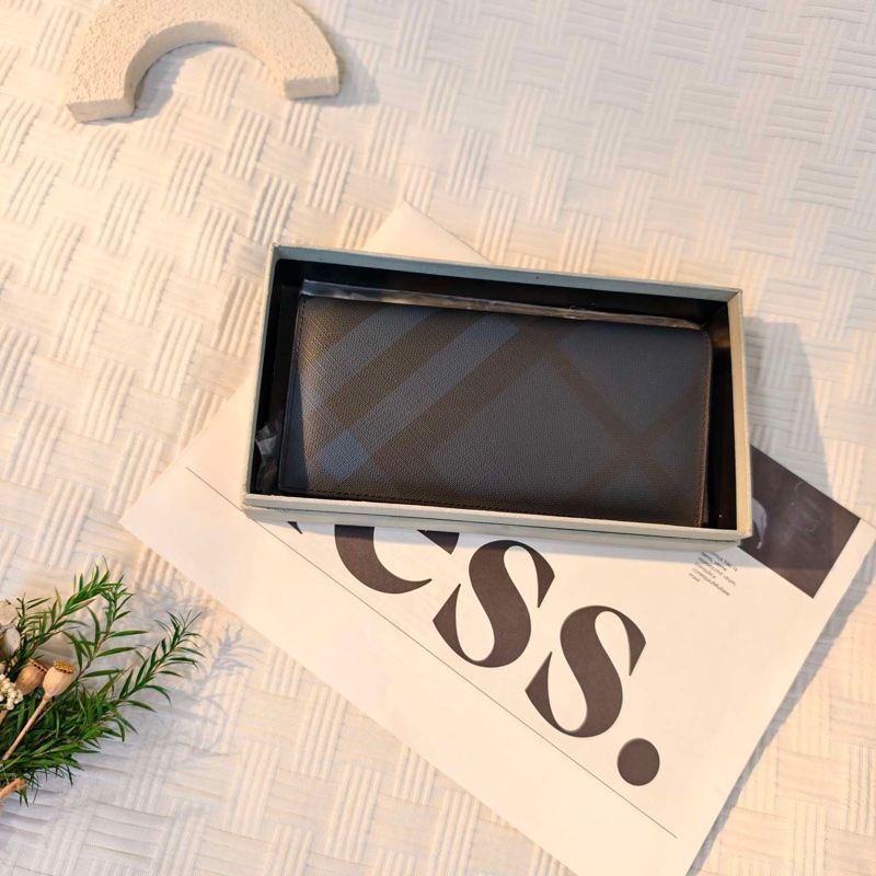 博柏利/Burberry  黑色錢夾 底長19cm 附件：有盒-4