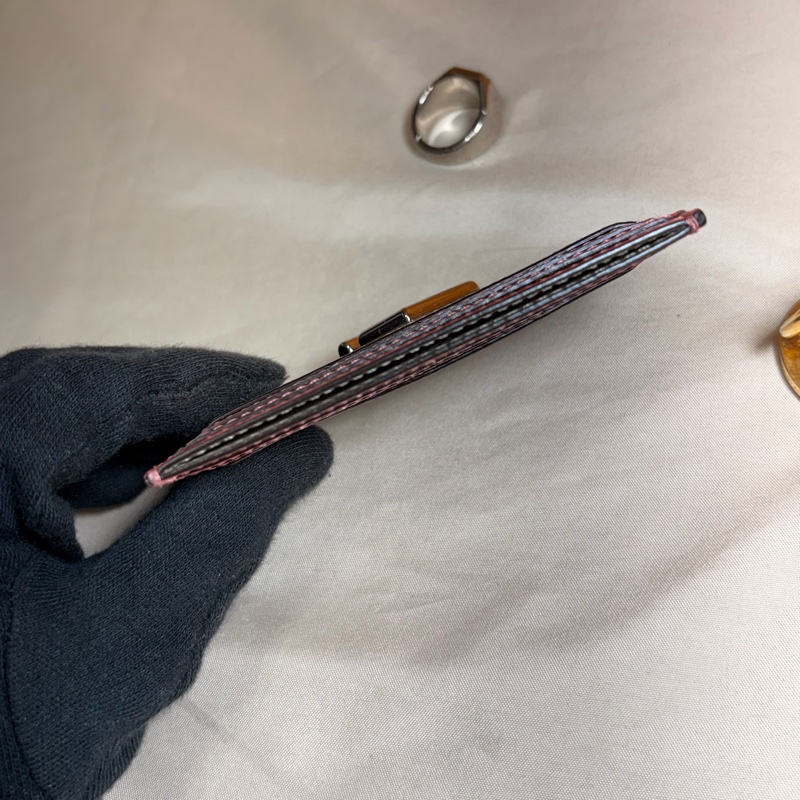 ✨近新閒置 fendi 芬迪 大logo拼色7卡卡夾-9