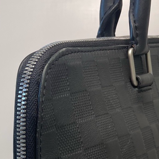 LouisVuitton路易威登 黑棋盤公文包 38cm 18年編碼 附件：肩帶-6