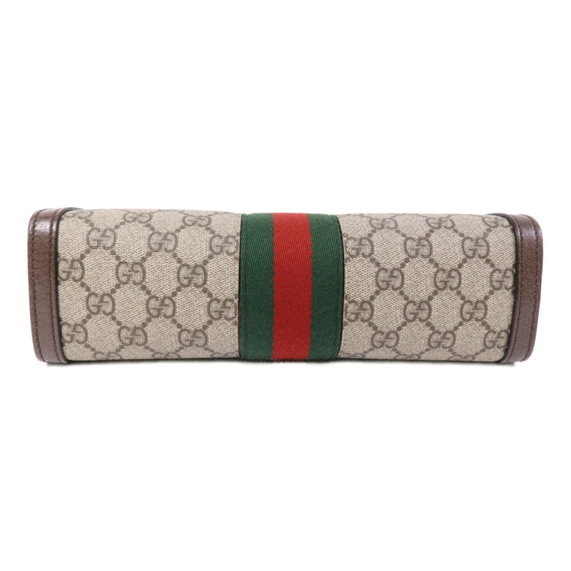 GUCCI 塗層帆布Ophidia GG金扣鏈帶肩背袋-3