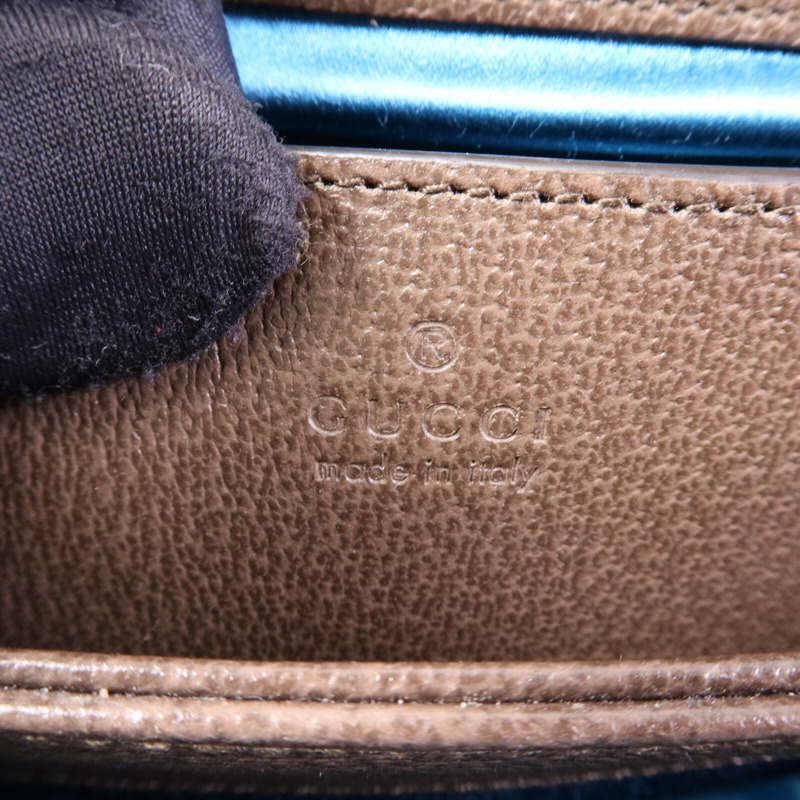 GUCCI 塗層帆布Ophidia GG金扣鏈帶肩背袋-5