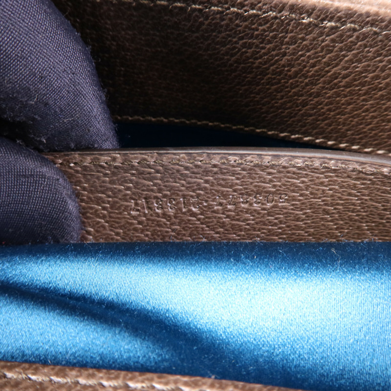 GUCCI 塗層帆布Ophidia GG金扣鏈帶肩背袋-7