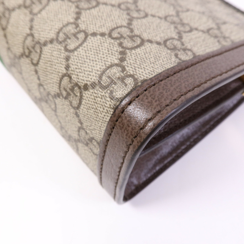 GUCCI 塗層帆布Ophidia GG金扣鏈帶肩背袋-9