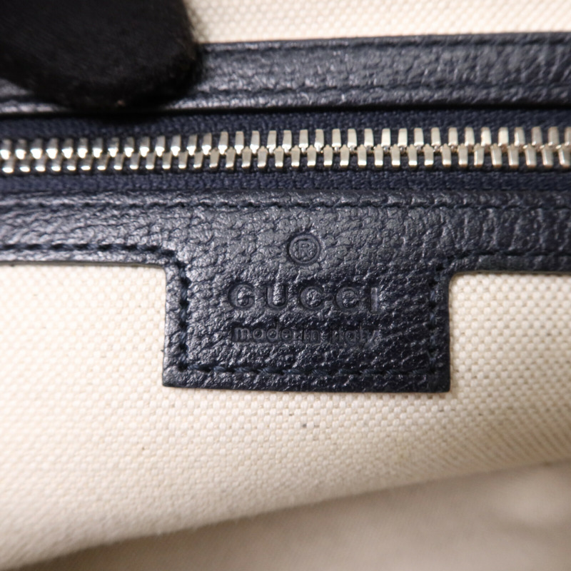 GUCCI 塗層帆布Ophidia GG銀扣肩背袋-5