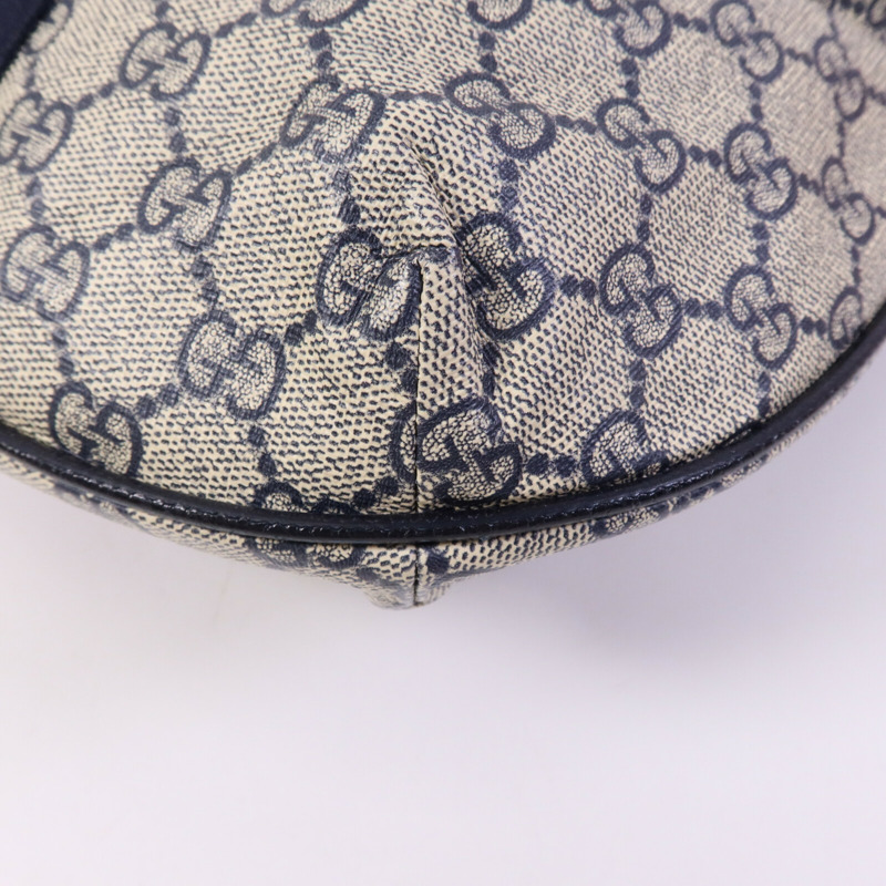 GUCCI 塗層帆布Ophidia GG銀扣肩背袋-11