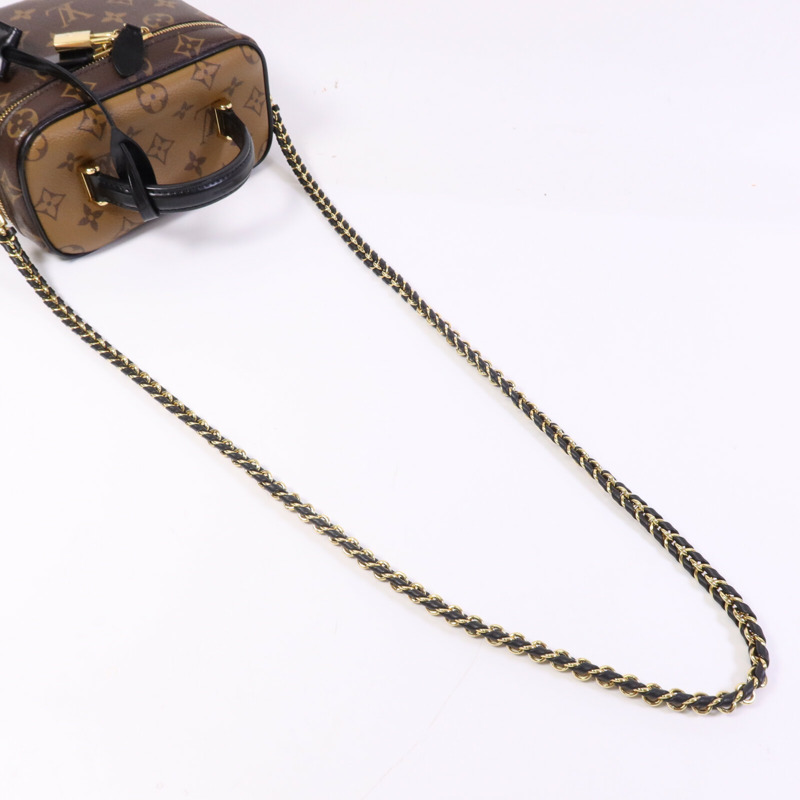 LOUIS VUITTON Monogram Reverse Vanity PM金扣手挽肩背兩用袋-7