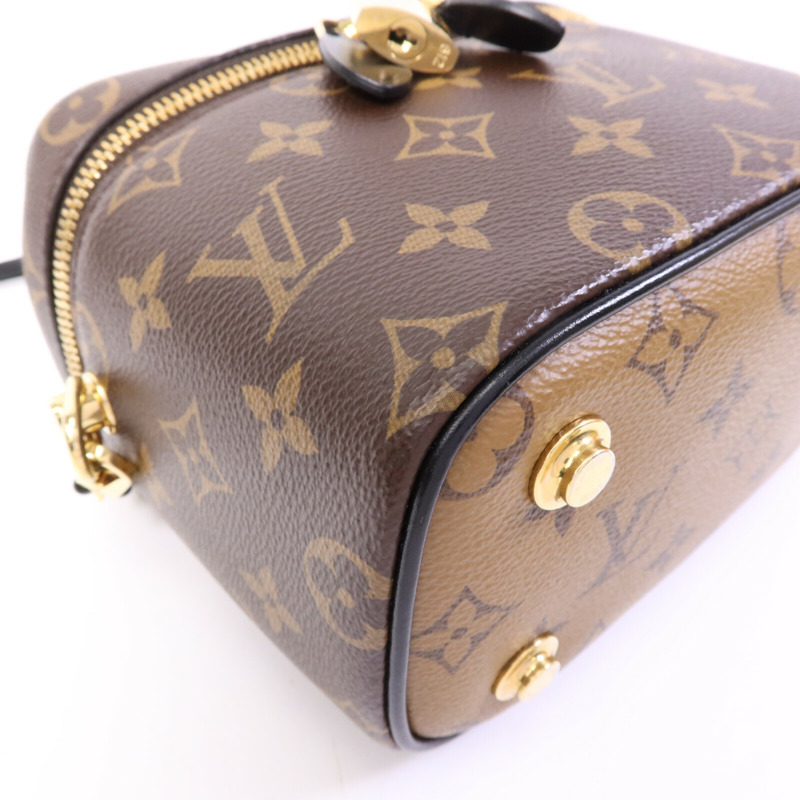 LOUIS VUITTON Monogram Reverse Vanity PM金扣手挽肩背兩用袋-10