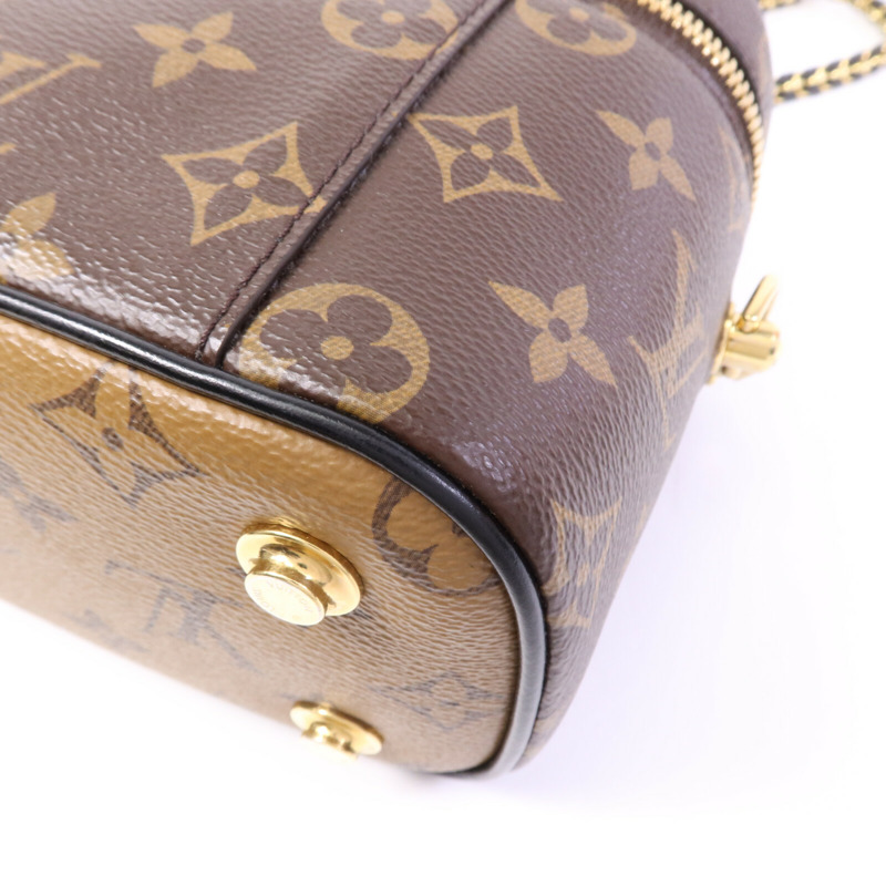 LOUIS VUITTON Monogram Reverse Vanity PM金扣手挽肩背兩用袋-11