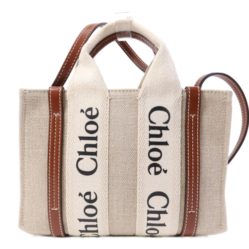 Chloe 帆布Mini Woody手挽肩背兩用袋-1