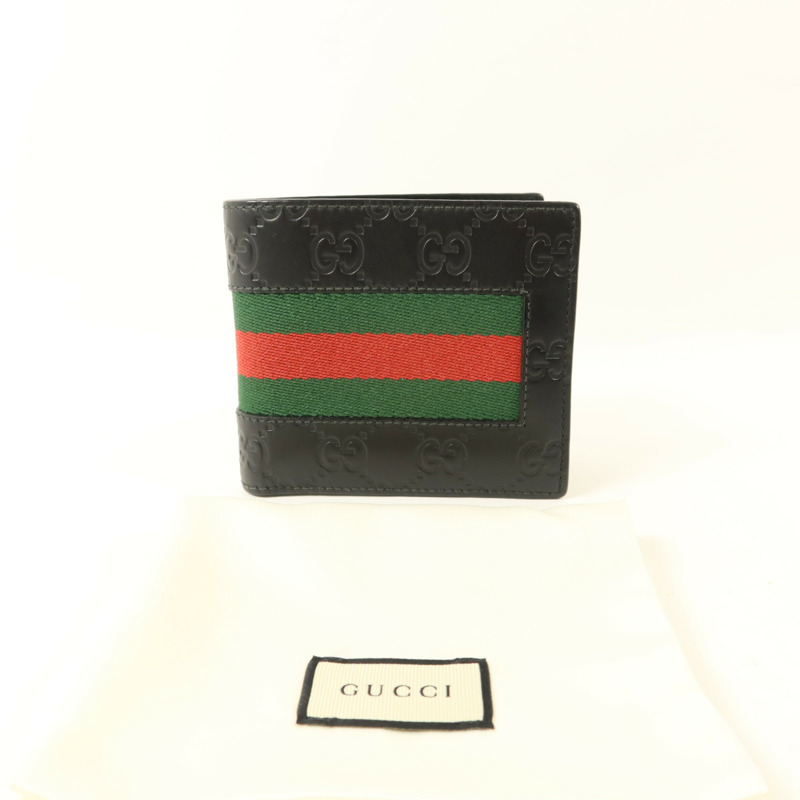 GUCCI 牛皮皮革Signature Wallet銀扣錢包-9