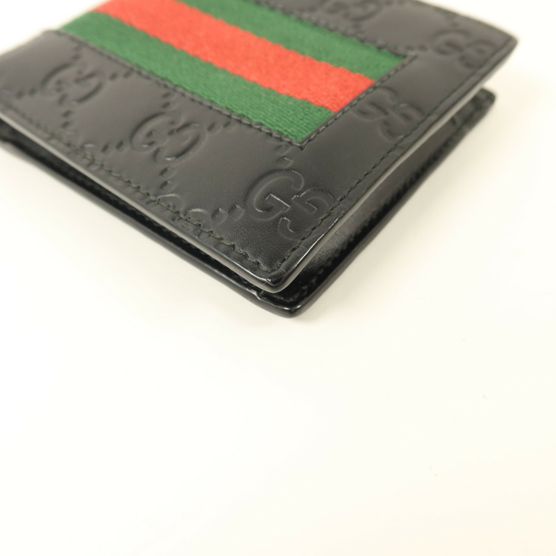 GUCCI 牛皮皮革Signature Wallet銀扣錢包-10