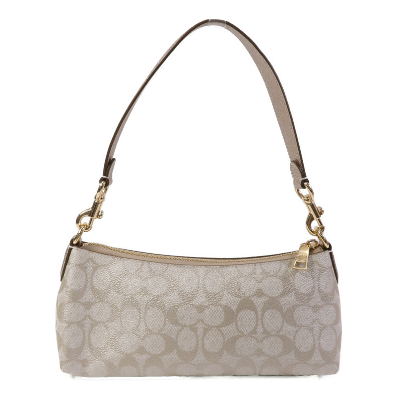 COACH 帆布Charlotte Signature金扣肩背袋-1