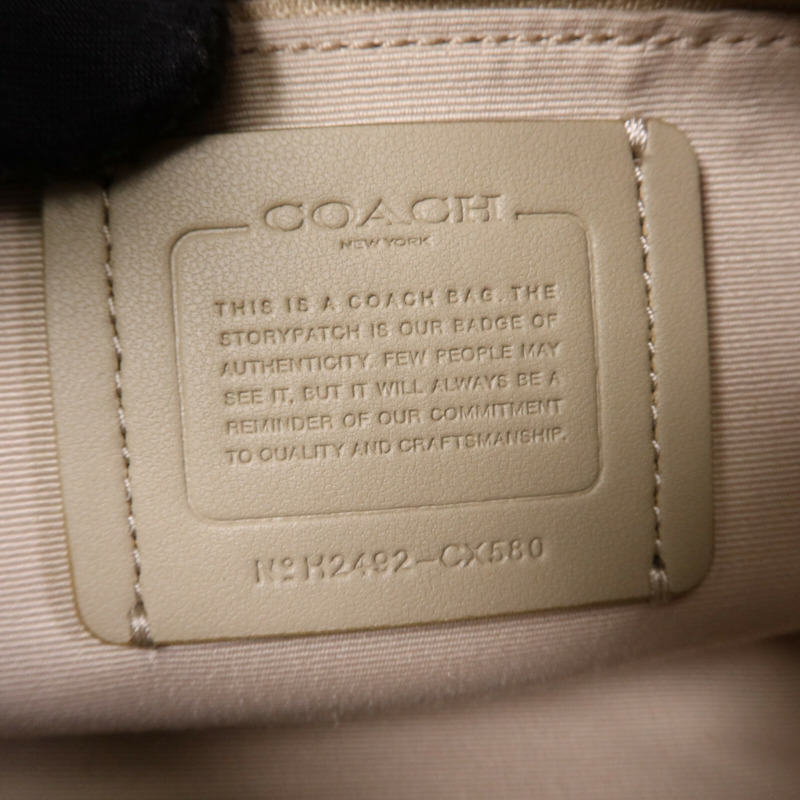 COACH 帆布Charlotte Signature金扣肩背袋-5