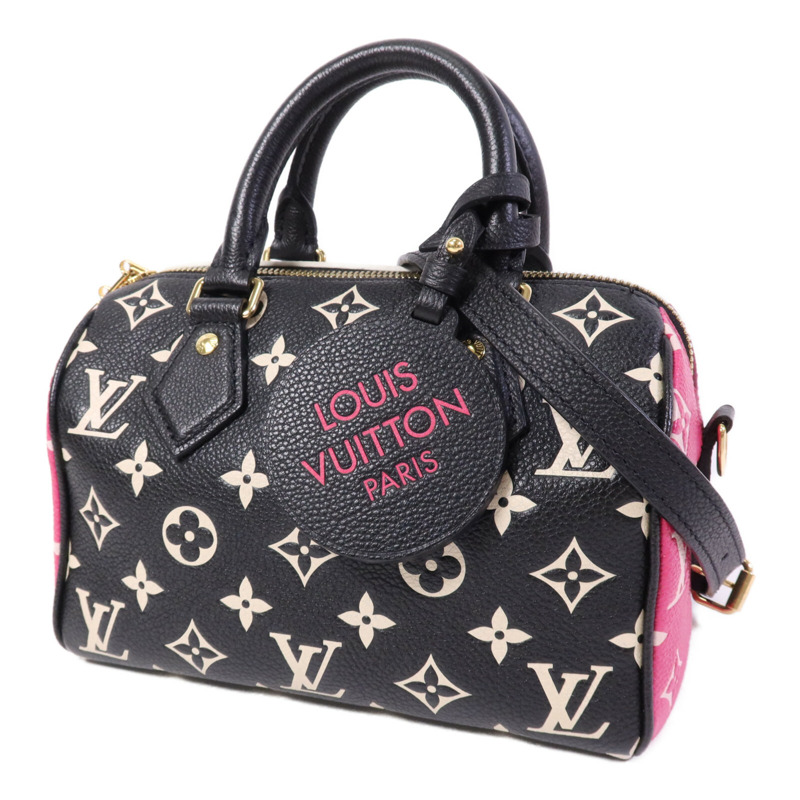 LOUIS VUITTON Monogram Empreinte Speedy Bandouliere 20金扣手挽肩背兩用袋-2