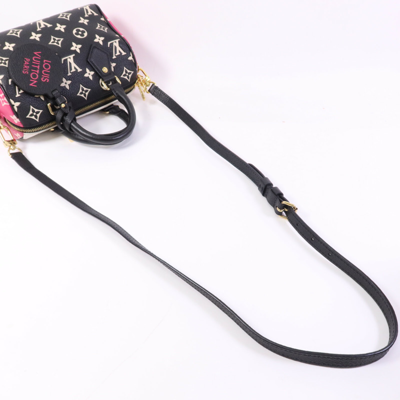 LOUIS VUITTON Monogram Empreinte Speedy Bandouliere 20金扣手挽肩背兩用袋-7