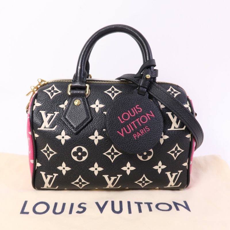 LOUIS VUITTON Monogram Empreinte Speedy Bandouliere 20金扣手挽肩背兩用袋-8