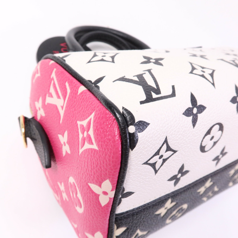 LOUIS VUITTON Monogram Empreinte Speedy Bandouliere 20金扣手挽肩背兩用袋-12