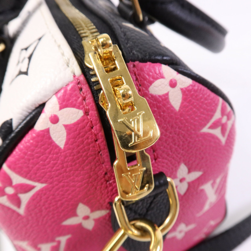 LOUIS VUITTON Monogram Empreinte Speedy Bandouliere 20金扣手挽肩背兩用袋-13