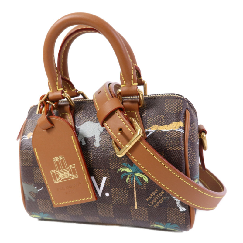 LOUIS VUITTON Damier Heritage Speedy Bandouliere 18 X The Darjeeling金扣手挽肩背兩用袋-2