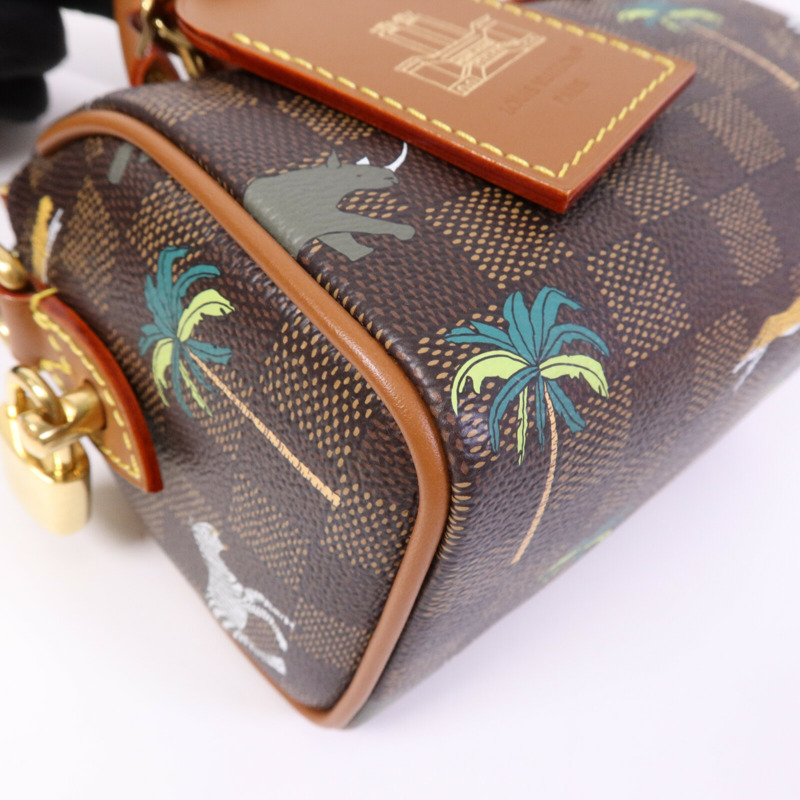 LOUIS VUITTON Damier Heritage Speedy Bandouliere 18 X The Darjeeling金扣手挽肩背兩用袋-10