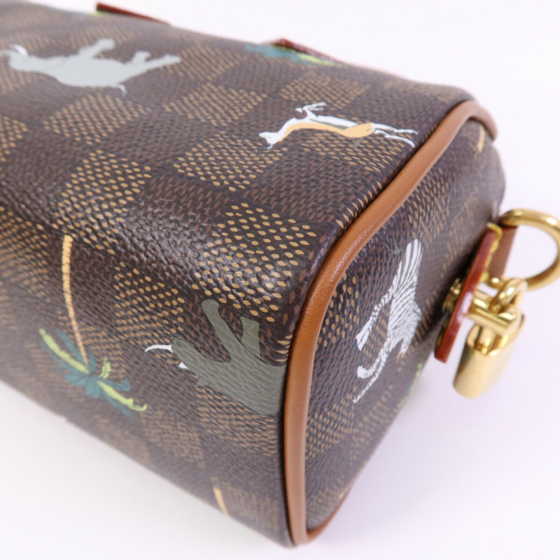 LOUIS VUITTON Damier Heritage Speedy Bandouliere 18 X The Darjeeling金扣手挽肩背兩用袋-11