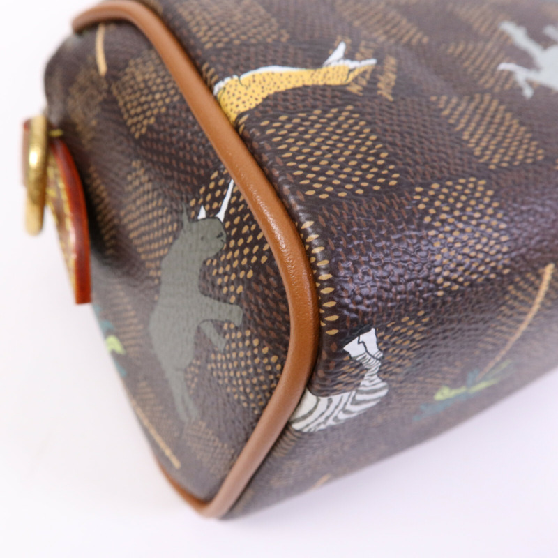 LOUIS VUITTON Damier Heritage Speedy Bandouliere 18 X The Darjeeling金扣手挽肩背兩用袋-12