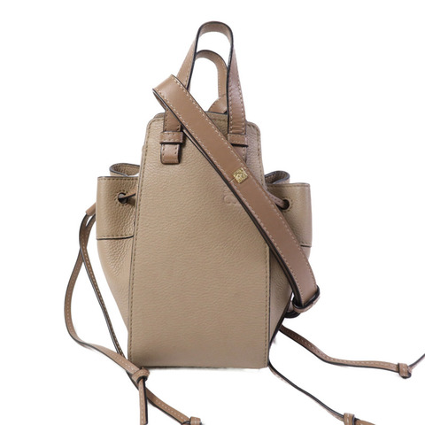 LOEWE 牛皮皮革Hammock Mini金扣手挽肩背兩用袋