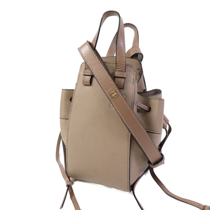 LOEWE 牛皮皮革Hammock Mini金扣手挽肩背兩用袋-2
