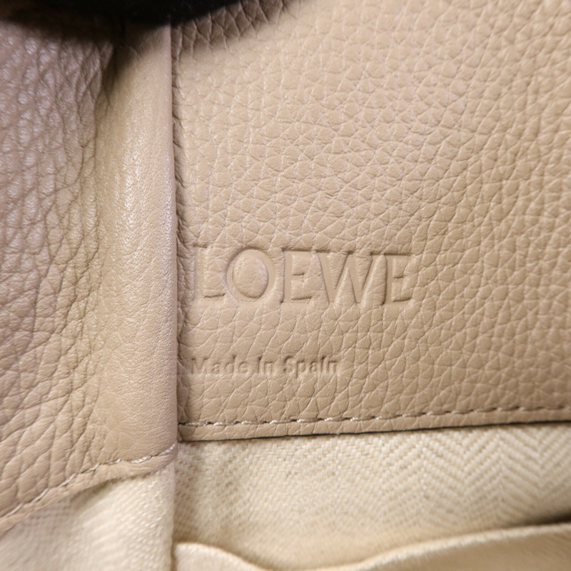 LOEWE 牛皮皮革Hammock Mini金扣手挽肩背兩用袋-5