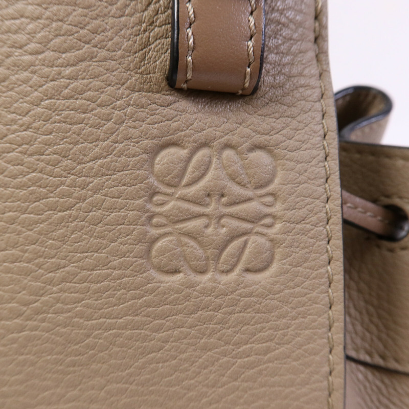 LOEWE 牛皮皮革Hammock Mini金扣手挽肩背兩用袋-13