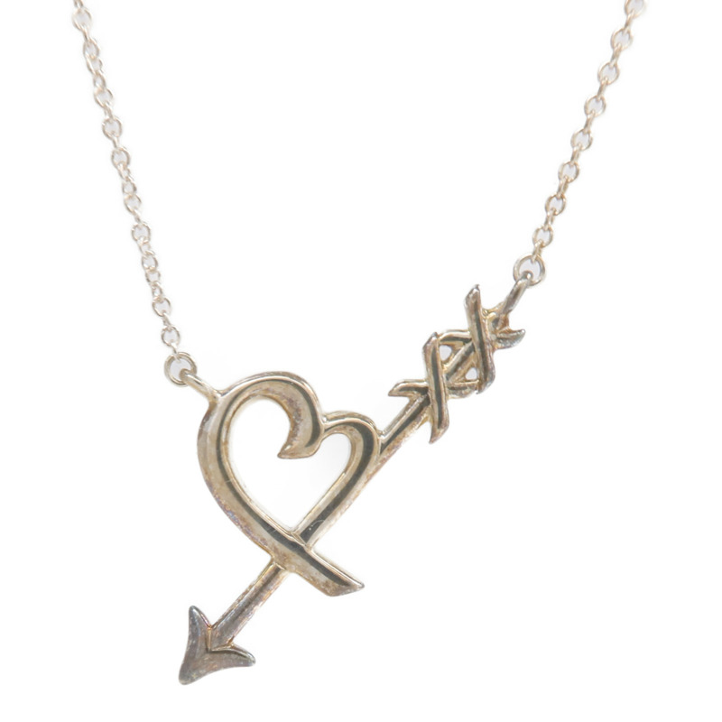 TIFFANY＆CO 925純銀Heart & Arrow Necklace項鍊-2